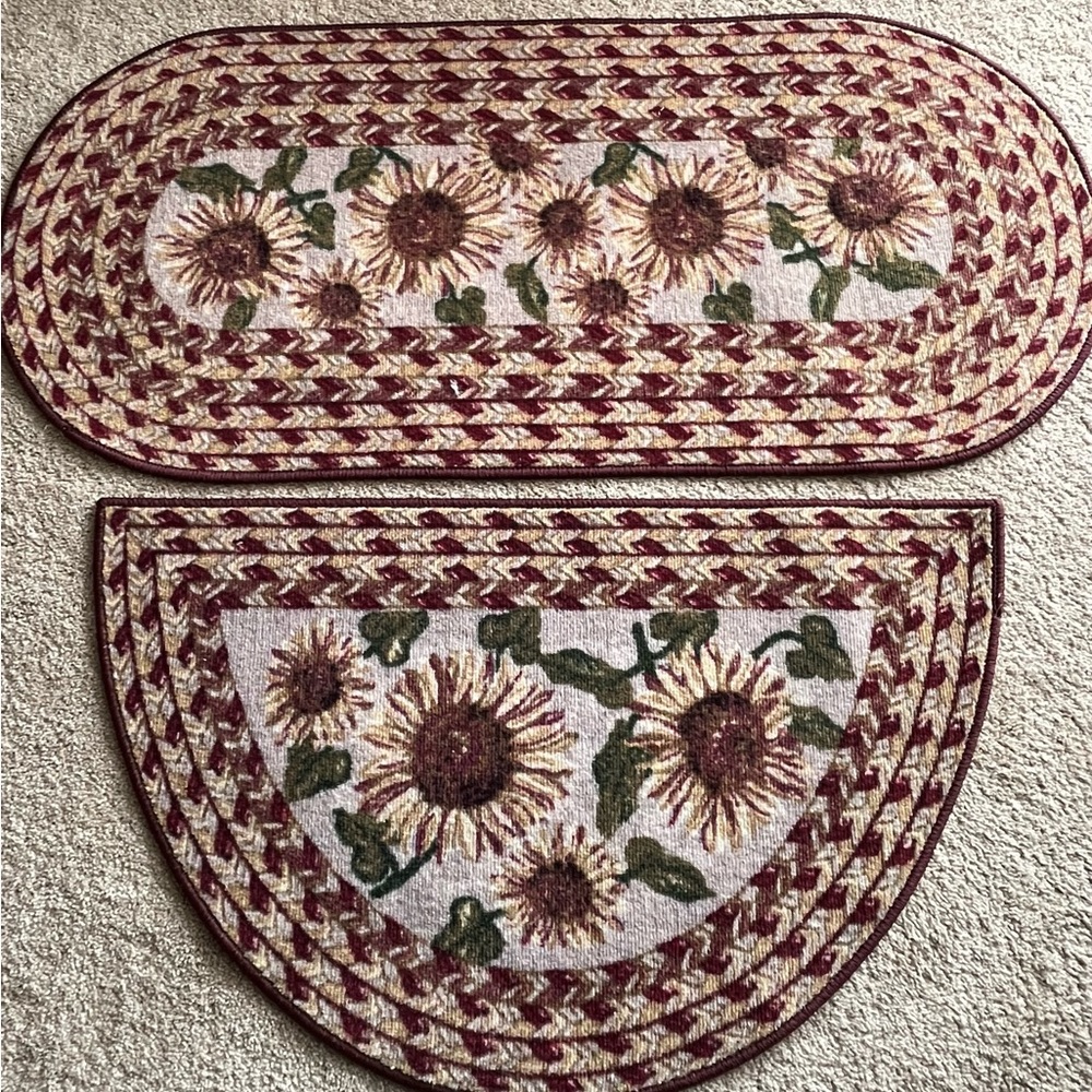 Sunflower Non Slip Mats - New Never Used